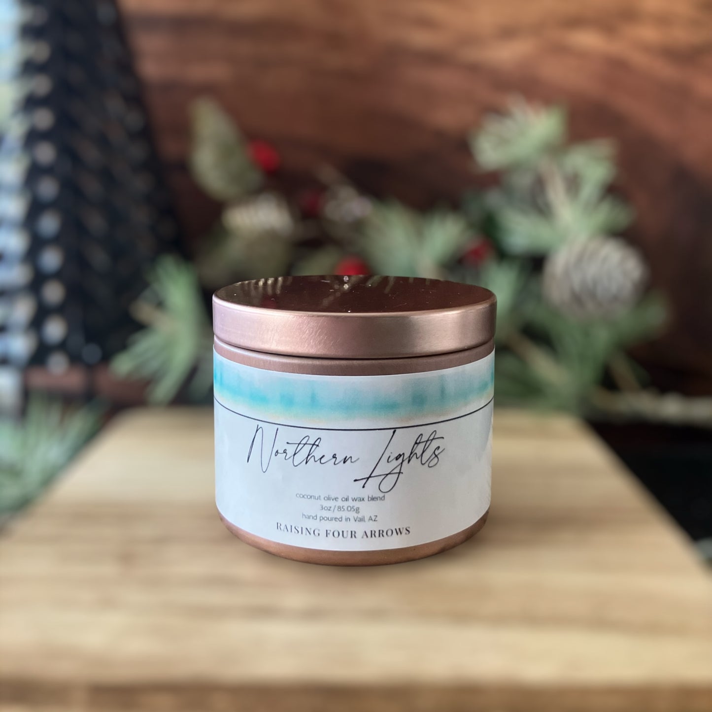 Northern Lights Candle Tin