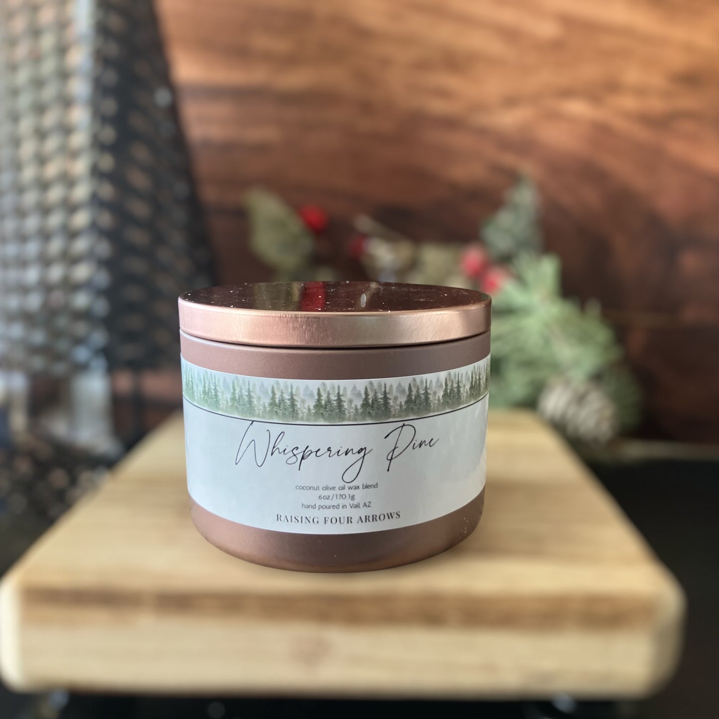 Whispering Pines Candle Tin