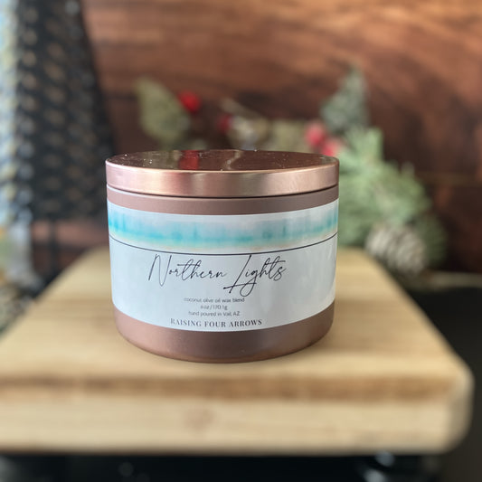 Northern Lights Candle Tin