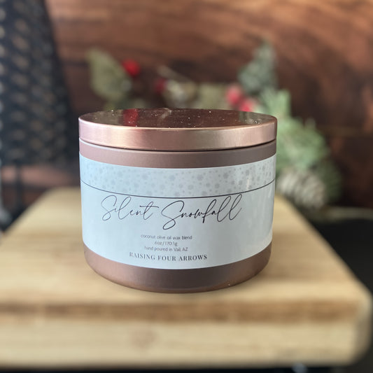 Silent Snowfall Candle Tin
