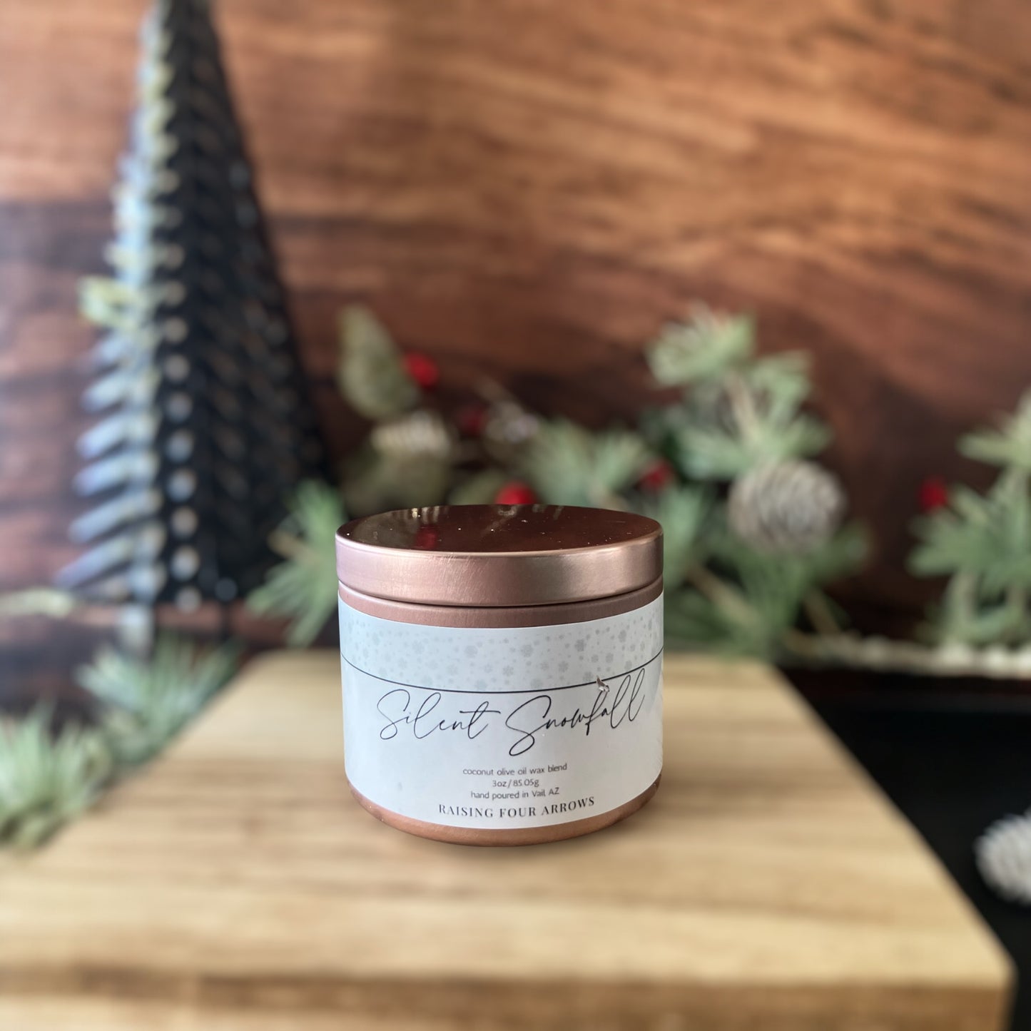 Silent Snowfall Candle Tin