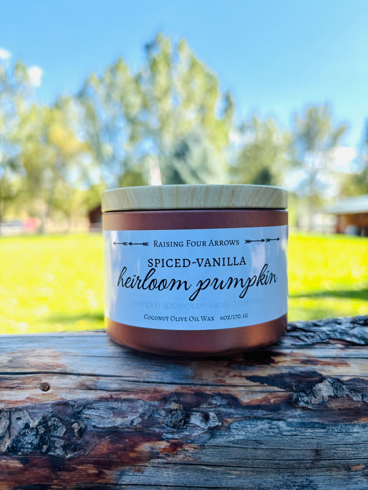 Spiced-Vanilla Heirloom Pumpkin Candle Tin
