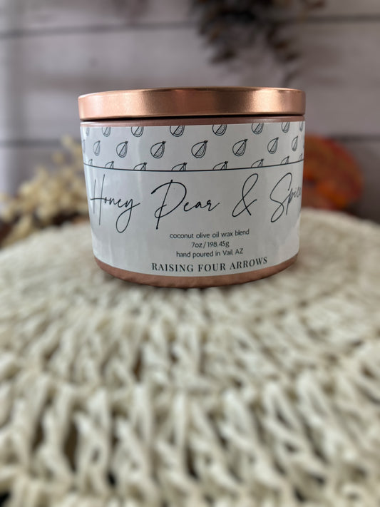 Honey Pear & Spice Candle Tin